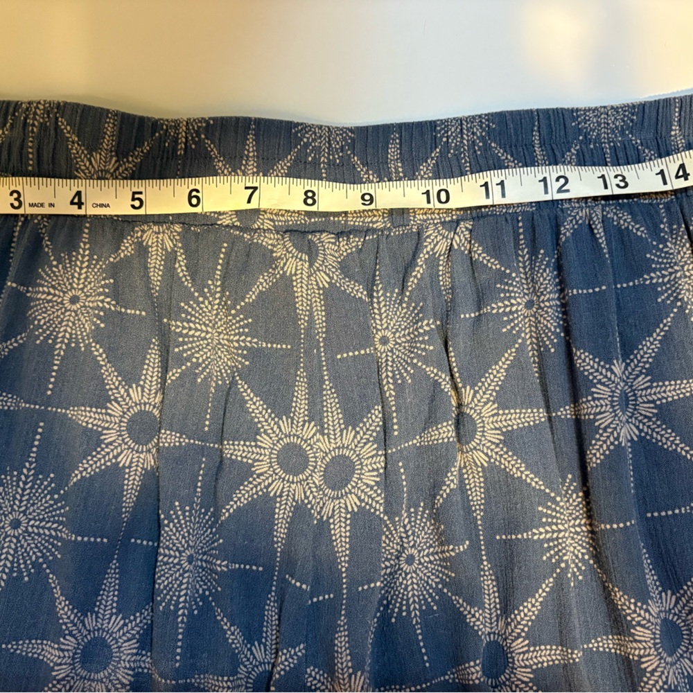 Blue Star Patterned Bellbottom Pants - image 9